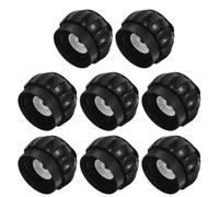 DIYEAH 8 Pièces Bouchons de Moulin à Poivre Manuel en Pet Noir Noyau en Céramique, Installation Facile, Couvercles Ajustables Cuisine, Compatible Épices et Sel