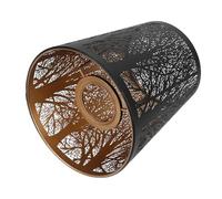 DIYEAH Abat-jour Diffusion Lumineuse Motif Arbre en Fer Sculpté Design Moderne Ajouré pour Lampe de Table et Lampe à Poser E27 pour Salon et Chambre
