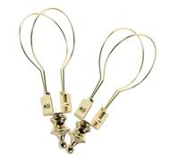 DIYEAH Adaptateur D'abat-jour Rond en Fer Or, Lot de 2 Clips pour Ampoule, Support de Harpe Facile à Utiliser et Antirouille pour Lampes sur Pied ou Restaurant