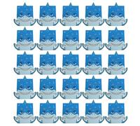 DIYEAH Boîte à Bonbons Bébé 25 Pièces en Papier Bleu Requin Boîte de Dragées pour Shower Décoration Fête Prénatale Coffret Présent Léger et Sûr à Friandises