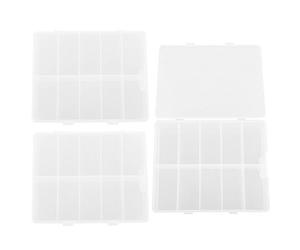 DIYEAH Boîte à Faux Ongles Transparente en Polypropylène 500 Pièces Porte-clous Pratique et Étui de Rangement Compact pour Accessoires Nail Art et Présentation Style Style