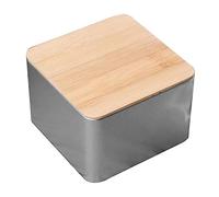 DIYEAH Boîte de Rangement Portable en Tôle Couvercle en Bambou, Facile à Utiliser pour Bonbons et Pièces, pour Fête ou Anniversaire