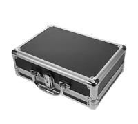 DIYEAH Boîte en Alliage D'aluminium Multifonctionnelle pour Rangement des Outils Électriques avec Grosse Capacité, Mallette Noire pour DIY à Domicile ou Bureau