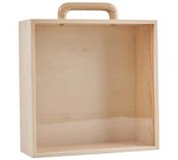 DIYEAH Boîte en Bois Transparente à Glissière, Coffret Présent de Rangement Compact et Léger, Organisateur Décoratif Multifonction pour Bijoux, Bureau et Maison, Boîte Couvercle