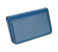 DIYEAH Boîte Magnétique Porte-cartes de Visite en PU Bleu, Étui Portable | Rangement Cartes, Maintien Aimanté, Protège Vos Cartes, Style Moderne Simple Chic Élégant