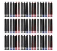 DIYEAH Cartouches Encre Stylo Plume 450pcs Encre Noire Bleue Rouge, Plastique Solide, Recharge Facile pour Bureau et Calligraphie