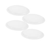 DIYEAH Couvercle de Plafonnier Plastique Anti-buée Blanc, Abat-jour Rond Semi-circulaire, Lot de 4 Pièces pour Salons et Salles de Bains