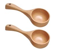 DIYEAH Cuillère à Riz Louche à Eau en Bois, Design Monobloc, Khaki, Facile à Nettoyer, pour Transférer de Grandes Quantités de Matériaux, la Cuisine