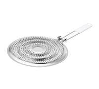 DIYEAH Diffuseur de Chaleur en Acier Inoxydable Argenté, Plaque Ronde Antidérapante et Légère pour Cuisinière à Induction, pour Casseroles et Marmites Cuisine