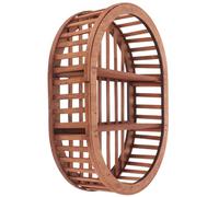 DIYEAH Étagère Murale Rangement Décoratif en Bois Ovale Présentoir Suspendu | Style Rustique, Installation Facile, Salon et Chambre, Usage Pratique