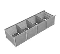 DIYEAH Étagère Verticale, Bibliothèque à Plusieurs Niveaux, 5 Niveaux 4 Cases, Acier Inoxydable et Non-tissé, Rangement Stable pour Maison et Bureau