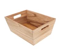 DIYEAH fruit and vegetable storage basket organisateurs du cabinet caisse de rangement en bois Beige