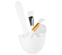 DIYEAH Kit de Masque Visage en Silicone 5 Pièces Bol Mélangeur Anti-goutte, Cuillère Doseuse et Tige D'agitation pour Soins Peau à Domicile