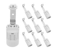 DIYEAH Lot de 10 douilles E14 : support à vis de type candélabre - petite douille à vis Edison pour lustres, suspensions et appliques murales - pièces de rechange 80 mm
