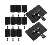 DIYEAH Lot de 12 panneaux tableau noir en plastique A6 avec clip rotatif et | Porte-étiquettes à pince pour présentoirs, afficheurs de prix pour commerces, fêtes, bureaux, expositions
