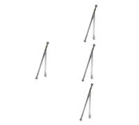 DIYEAH Lot De 4 Limiteurs De Portes Et Fenêtres Télescopiques Anti-Perforation en Acier Inoxydable Argenté