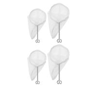 DIYEAH Lot de 4 passoires thaïlandaises pour thé et café, sachets | Sacs filtrants en maille, cadre en acier inoxydable avec poignée pour café, lait, beurre, jus et fromage frais, faciles à