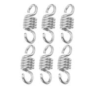 DIYEAH Lot de 6 Ressorts Suspendre en Acier pour Chaise Suspendue et Fauteuil Hamac, Conception Robuste, Couleur Argenté, pour Maison et Salle de Sport
