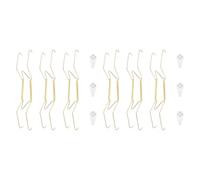DIYEAH Lot De 6 Supports Muraux Pour Plaque De Fixation Hameçon Sans Trace Assiette Suspendue En Fer Et Plastique 8 Pouces À Ressort En Forme De W Pour Accrochage Mural Et Décoration