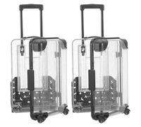 DIYEAH Mini Malette Rangement Maquillage Optimisation de l'espace en Plastique 2 Pièces Portable Design Trolley comme Présent d'anniversaire pour Filles