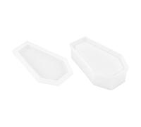 DIYEAH Moule en Silicone Forme Cercueil pour Diy, Boîte de Rangement Blanche Résistante la Casse, Facile à Utiliser pour Créations Artisanales Halloween