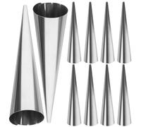 DIYEAH Moules à Croissants Coniques pour Cuisson de Croissants Roulés au Beurre en Acier Inoxydable 10 Pièces, Rangement Pratique, Adaptés la Pâtisserie Desserts