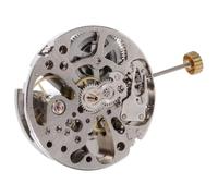 DIYEAH Mouvement d'horloge mécanique squelette argenté à remontage automatique Mouvement à quartz en cuivre Remplacement pour les projets d'horlogerie et de bricolage avec une performance fiable et