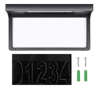 DIYEAH Numéro De Maison Solaire Lumineux Pour Extérieur Plaque Adresse Éclairée Led Installation Facile Mur Jardin Terrasse Moderne Classique