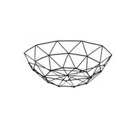 DIYEAH Panier à Fruits en Fer Noir Moderne et Créatif, Corbeille de Rangement pour Snacks et Fruits de Tailles Variées, Design Nordique pour Salon et Fêtes