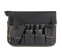 DIYEAH Paquet à Outils Multifonction avec Multiples Poches Noir en Tissu Oxford Organiseur de Seau Pratique Léger et Facile à Transporter pour Outils de Jardinage