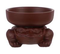 DIYEAH Passoire à thé en argile violette à mailles fines, en forme de, | Support pour infuseur à thé en vrac, panier à thé en argile Zisha, accessoires pour service à chinois traditionnel,