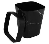DIYEAH Petite Poubelle Marbrée Noire en PP pour Bureau et Maison | Organisation Simple, Structure Stable, Usage Solide, Design Moderne, pour Salle de Bain Cuisine