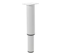 DIYEAH Pied de Table Réglable en Acier au Carbone Blanc pour Lit et Bureau, Support Fiable Design Élégant, pour Maximiser l'espace et Stabiliser Les Meubles
