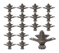 DIYEAH Pieds De Meubles en Bois 20 PièCes avec Vis Accessoires pour BoîTe À Bijoux Coffret Vintage Protecteur De Coin Jambes DéCoratives pour BoîTes en Bois