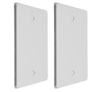 DIYEAH Plaques D'interrupteur Forme Carrée en Acier Inoxydable 2pcs Argenté, Finition sans Couture Adaptées pour Prises Électriques Standard Tout Type de Pièce