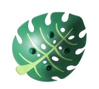 DIYEAH Plateaux de service en feuille de palmier vert, plastique, idéal pour événements tailgating sportifs, transport facile de dips et fruits Réutilisable