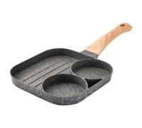 DIYEAH Poêle Multifonction en Alliage Pierre Poignée Ergonomique et Trou Suspendre, Conçue pour Omelettes et Steak, Compatible Cuisinière Électrique et Gaz, Usage la Couleur Aléatoire