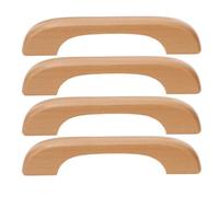 DIYEAH Poignée de Meuble en Bois 4Pcs Poignées de Tiroir pour Placard Cuisine Armoire Commode Surface Lisse 127mm