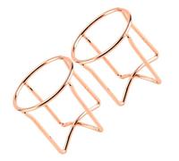 DIYEAH Porte-éponge à maquillage croisé en acier carbone or 2pcs lavable pour femmes rangement produit de beauté ventilé