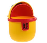 DIYEAH Poubelle de Bureau Créative Jaune en Plastique Couvercle Anti-odeur Forme Dragon Chinois Petite Poubelle de Table pour Espace de Travail