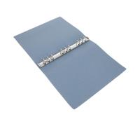 DIYEAH Protège-cahier à 9 Anneaux en Pu Bleu Bords Arrondis, Protection Facile pour Recharges, pour Bureau et École, Aspect Professionnel et Texture Raffinée