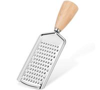 DIYEAH Râpe à Aliments Manche en Bois Ergonomique en Acier Inoxydable Facile à Nettoyer et Antidérapante, pour Légumes et Pommes de Terre Cuisine ou Hôtels