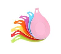 DIYEAH Repose-cuillère et Compatible Lave-vaisselle en Silicone 4 Pièces Résistant la Chaleur Couleur Aléatoire pour Ustensiles Cuisine et Couverts la Maison Cuisinière