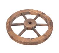DIYEAH Roue de Chariot de 25cm Décoration Murale Vintage Beige en Bois Rustique Installation Simple pour Salon ou Jardin
