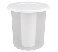DIYEAH Seau à Glace en Plastique avec Couvercle, Modèle Bicolore 67.6 Oz | Récipient pour Glaçons, Conception Transparente, Bac pour Bloc Glacé, pour Cocktails et Smoothies, Réemploi Facile