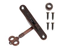 DIYEAH Serrure Demi-circulaire Vintage en Métal pour Tiroir, Robuste et Facile à Installer, pour Boîte à Bijoux ou Coffret Cadeau, Finition Café Décorative