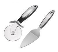 DIYEAH Set de 2 Pièces Outils Cuisine Trancheuse à Pizza et Pelle à Gâteau en Acier Inoxydable, Poignée Confortable, Facile à Nettoyer, Accessoire pour Pizza