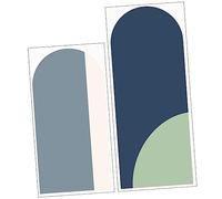 DIYEAH Sticker Mural Décoratif Géométrique D'arche, Lot de 2, Matériau Solide, Style Rétro, Décoration Murale Intérieure pour Salon et Chambre, Autocollant Facile à Appliquer,