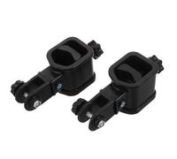 DIYEAH Support de Parapluie pour Chariot Réglable, Pince 15 MM | Plastique Noir, Fixation Robuste sans Outil, pour Camping et Emplacement, Mât Jusqu'à 36mm