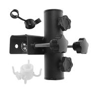 DIYEAH Support de Parasol Extérieur en Fer Noir Fixation Antidérapante pour Balcon, Stabilité Renforcée Contre Le Vent, Installation Verticale pour Usage Saisonnier